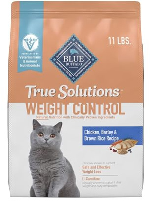 Blue Buffalo True Solutions Weight Control Natural Dry Cat Food for Adult Cats, Chicken, 11-lb. Bag