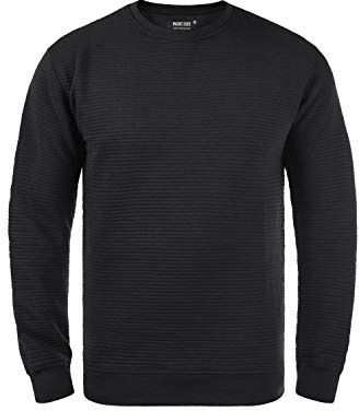 Indicode Bronn Herren Sweatshirt Pullover Pulli mit Rundhalsausschnitt, Größe:L, Farbe:Black (999)