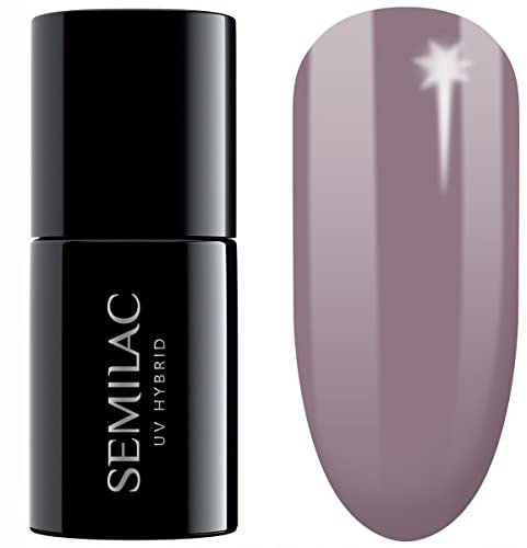 SEMILAC Gel Nail Polish 373 Moderate Burgundy - Full Coverage Gel Polish - Soak Off Easy To Use LED/UV Nail Lamp - Long Lasting Manicure and Pedicure up to 3 weeks