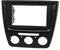 tomzz Audio 2450-026 Pannello radio doppio DIN compatibile con Skoda Yeti 5L dal 2009 in nero con climatizzatore manuale