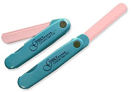 YNR Lime à ongles pliable en céramique, Girly, 80 mm (vert)