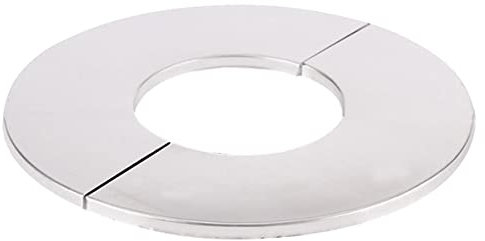 Cozylkx Selbstklebende Dekorative Abdeckung Für Wasserhähne, Runde Rosette, Edelstahl, Geteilter Flansch,ID 60mm/OD 140mm