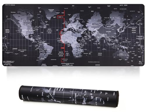 Jahosin Tapis de Souris de Jeu XXL, Tapis de Souris étendu Bords Cousus 2MM Base en Caoutchouc antidérapant 90x40cm Tapis de Bureau pour Jeux/Bureau/Affaires 90x40 MapJ