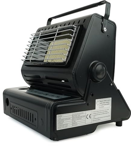Eurocatch Calefactor de gas - Estufa - Calentador de patio - Calentador Portátil - Ajustable - Butane