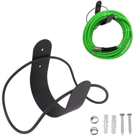 Tissting Support de Tuyau d'arrosage en Acier Inoxydable, Support Rangement Mural pour Tuyau d'arrosage, Peut Contenir Tuyau 30 M 5 kg, Noir Crochet de Tuyau d'arrosage