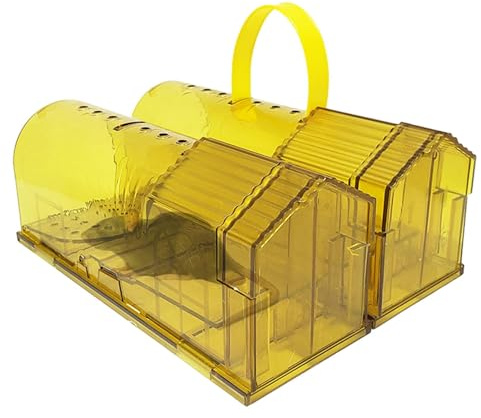 Indoor Mice Traps - Transparent Mice Boxes Traps for Indoor - Animal-Friendly Catch and Release Mice Traps, Set of 2 Kitchen Live Mice Catcher for Small Mice