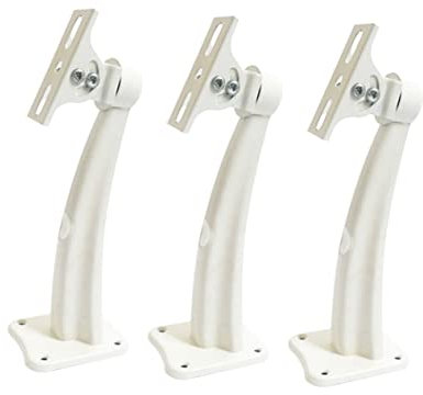 Hemobllo Camera White Use for Mount Wall Swivel Holders Security 3pcs Metal Brackets, Adjustable 360° Easy to Install