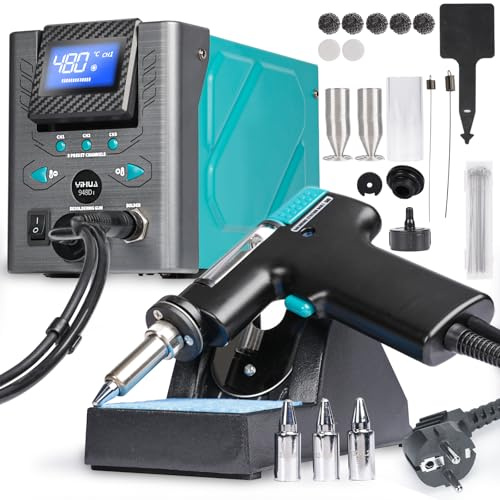 YIHUA 948D-I Stazione dissaldante ad alte prestazioni da 110 W,sicura contro gli ESD, con controllo della temperatura regolabile da 380 a 480°C,3 canali preimpostati,modalità sospensione(spina UE)