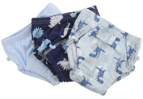 VERDANVERSE 3pcs Baby Training Pants for Boys and Girls, Cotton Reusable Potty Training Underwear Breathable, Absorbent Toddler Cloth Diaper Shorts m Size for Toilet Learning