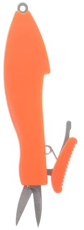 JUMPLAWN Tijeras de Pesca Plegables de Acero Inoxidable con Diseño Retráctil Herramienta Versátil para Cortar Hilo Trenzado y Accesorios de Pesca Portátiles y Duraderas para Aficionados al