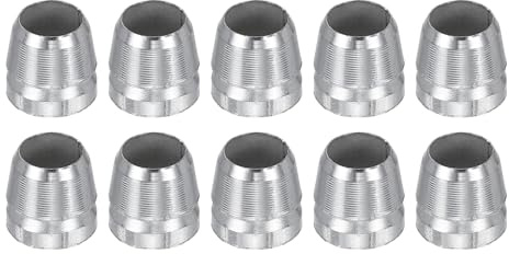 QUARKZMAN 10Pz Cuneo Rotondo Per Manico Di Ascia 12Mm Luminoso Cuneo Di Sicurezza In Metallo Per Martello A Scure Martello Martello Pesante, Argento