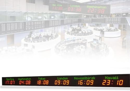 3/4/5/6 Tidszon Väggmonterad Stad Tidszon Världsklocka 6time | Världsklocka Flera tidszoner världsklockor för väggen med flera tidszoner