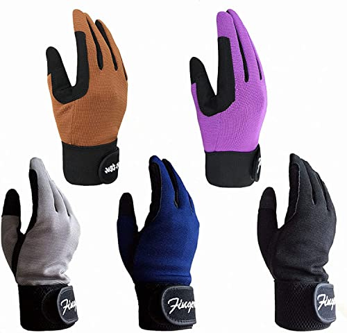Gants Cheval Equitation Enfants Quotidien ÉQuestre Fille/Garçon Paire De Valeur, Prise En Confortable Riders Trend Durable Et Respirante Filles Poney Jeunes ExtÉRieur Mitts (L(Age 9-11), Noir)