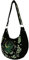 RE Style Kräutertasche Hobo Halbmond Sterne Farnblatt Hexe Gothic bestickt, Schwarz