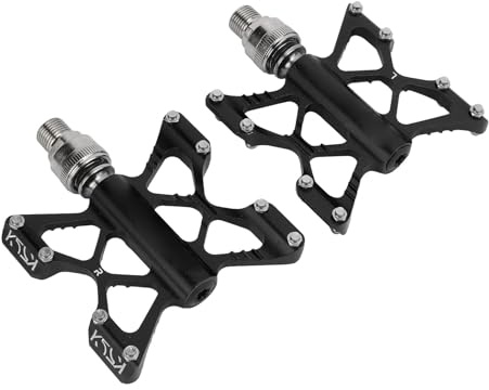 1 Pair Bicycle Quick Release Pedals Aluminum Alloy Bike Bearing Pedals for Road Mountain Folding Bikes (black (boxed))