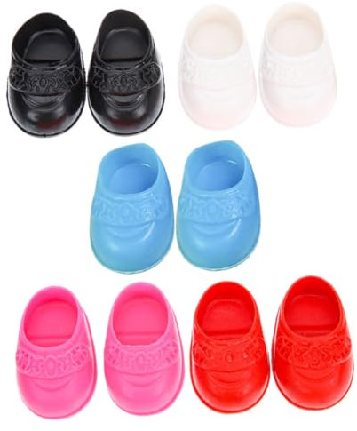 TOYANDONA 5paare Miniatur Puppenschuhe Süße Flache Schuhe Für Große Puppen Miniatur Dekoration Für Puppenhäuser Und Puppenspielzeug