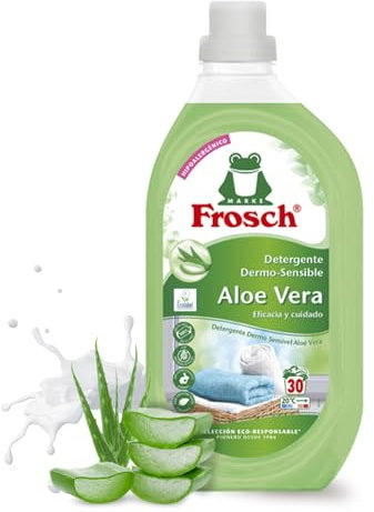 Frosch - Detergente Líquido Concentrado Ecológico Aloe Vera para Lavadora, Ropa Limpia e Impecable en el Lavado, Apto para Todo Tipo de Tejidos menos Lana y Seda - 1.5 L