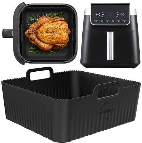 Premium Silicone Liner for Ninja AF180UK | 0.8mm Ridges for Air Flow, 2.5mm Thick, Dishwasher Safe | Specially Designed for Air Fryer 6.2L |
