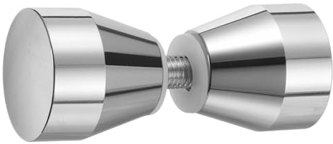 QUARKZMAN Maniglie Per Porte In Vetro, Pomelli Per Porte Doccia rotondo Maniglie A Tiro Singolo Con Viti Ricambi Per Porte Doccia In Vetro Da 6-18mm (Argento Lucidato, Tipo Conico)