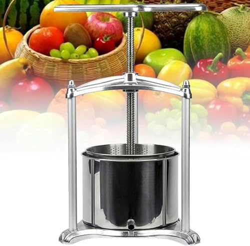 Prensa de vino, acero inoxidable 3L, mango en forma de T fácil de limpiar, método de prensa de tornillo para queso, frutas, verduras, miel, zumo