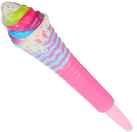 Zerodeko Stylo Gel de Cornet de Glace Mignon 14 Mini Cornets de Glace Doux et Léger, Stylo à Encre Gel Fluide pour École, Bureau et Dessin Créatif, Présent Amusant pour Garçon et Filles
