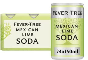 FEVER-TREE Mexican Lime Soda 6x150ml (Pack of 4, Total 24 Cans)