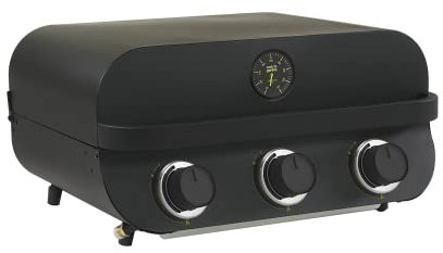 Cook'in garden - Barbacoa a Gas FLAVO 60 SC para Colocar - Cocción en Exterior Parrilla + Plancha - 3 Quemadores - Encendido Piezo Integrado - 10 Personas - Garantía 2 Años