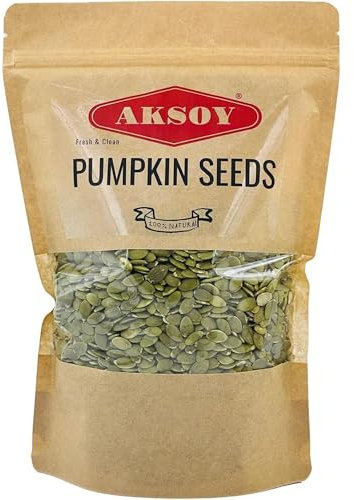Aksoy Pumpkin Seeds 1300Gr | Premium Quality, GMO-Free & Vegan – High in Protein & Fiber, Perfect for Snacking, Baking, Salads, Healthy Recipes & More Ideas (Packaging may vary)
