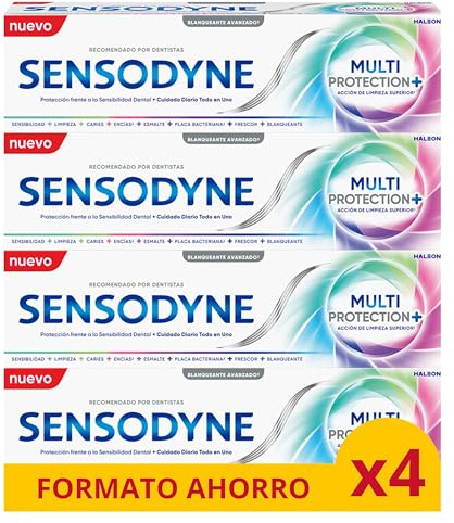 Sensodyne Multiprotección Blanqueante Pasta de Dientes Para Cuidado Diario, Protección Frente a Sensibilidad Dental, Pack 4x75 ml