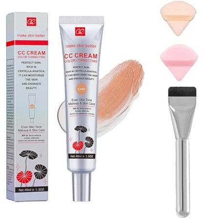 Caiucoco Cc Cream Color Correcting, Korean Color Changing, Idratante, Leggera E Impermeabile (Colore scuro)