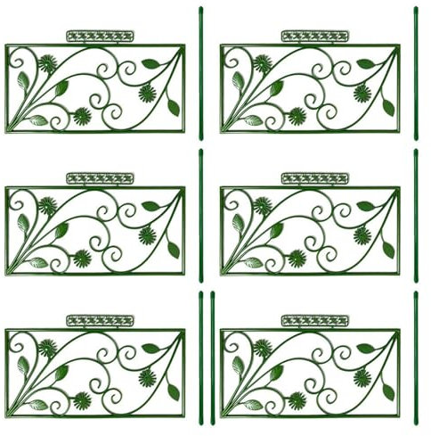Bordure de clôture de jardin décorative – Clôture d'aménagement paysager antirouille, fil vert pliable, panneau ornemental pour terrasse, parterre de fleurs et barrière pour animaux, section de clôtur