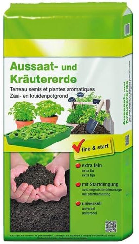 Gardenhome® Terriccio per Semina e Piante Aromatiche, Extra Fine, con Fertilizzante di Avviamento, Universale