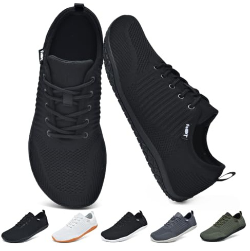 Merdoo Barefoot Shoes Mujer Zapatos Descalzos Hombre Zapatos Minimalistas Sneakers para Deportivas Correr Caminar Gimnasio Negro 41