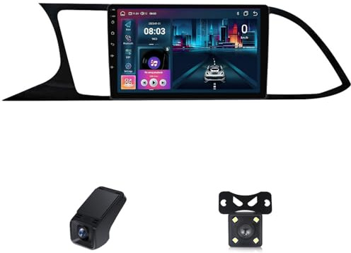 Android 14-bilradio för Seat Leon 2012-2018/Pekskärmsstereo/8-kärnig Processor/Wi-Fi+4G LTE/Trådlöst CarPlay/Android Auto/Bluetooth 5.0/EQ/FM/AM/RDS-radio/GPS/Delad Skärm(X20)