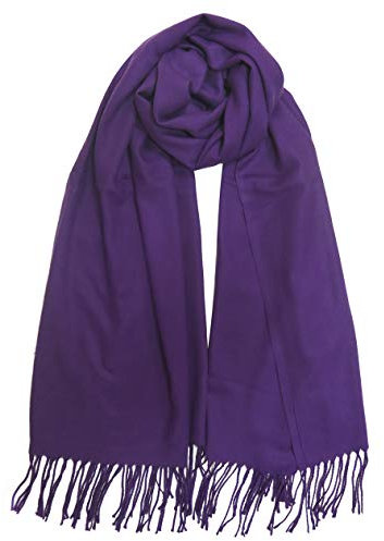 Lina & Lily Damen Pashmina Schal Winterschal in verschiedenen Farben (Lila)