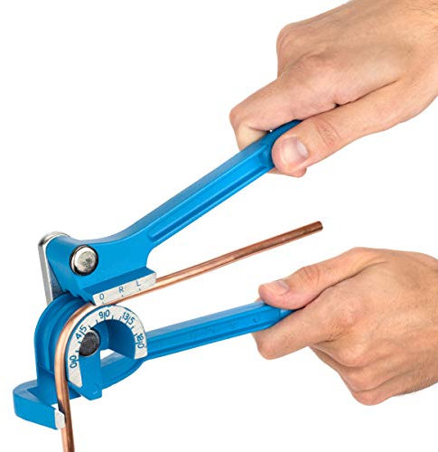 Loreso Rohrbiegegerät, Rohrbieger 0–180 Grad – 3-in-1 Kupferbieger für 1/4 Zoll, 5/16 3/8 Zoll Rohrbiegewerkzeuge Manueller Kupfer, Messing, Aluminium und dünne Stahlrohre