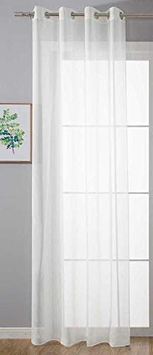 Ösenvorhang Transparent »Uni« Gardine HxB 225x140 cm Weiß Stores Vorhang Ösen Bleibandabschluß Wohnzimmer, 20332-cn