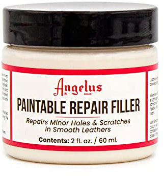 Angelus Leather Filler for Filling or Repairing Holes, Tears, Cracks, Scratches, for Leather Car Seats, Furniture, Shoes- Flexible - 2oz