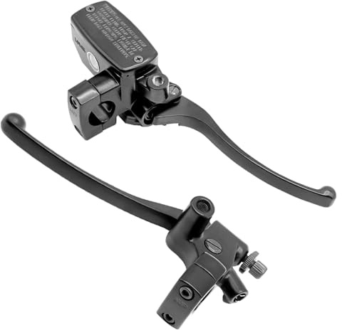 Mabutingti Leva frizione Pompa Cilindro Maestro freno sinistra destra per Honda VT600 VT750 VT1100 VT1300 VTX1300 VF750 (Nero)