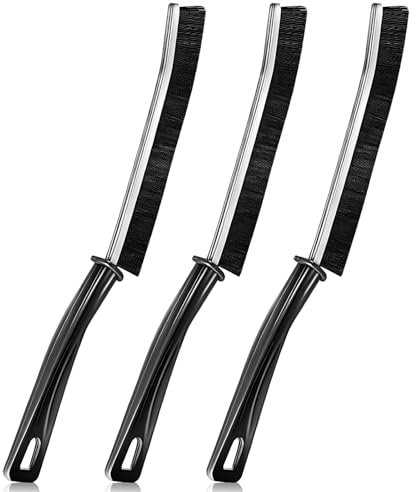3 Piezas Cepillo Limpieza Grietas Cerdas Duras, Cepillo Limpia Juntas Suelo, para Baño, Cocina, Inodoro y Ventanas - Cerdas Duras para Limpieza Hogar Profunda