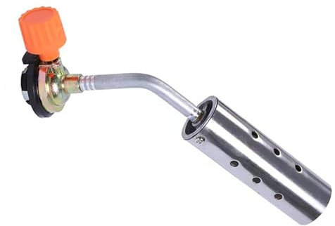 0XBIT Cannello A Gas, Acciaio Inossidabile Bruciatore A Gas, Design Antivento Lanciafiamme, Pompa D'Aria Fiamma Ossidrica Portatile Adatta Per Cucinare In Cucina, Diserbo E Campeggio