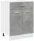 vidaXL Schubunterschrank Lyon Betongrau 60x46x81,5 cm Holzwerkstoff