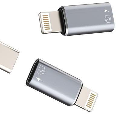 OTG Cuffie Adapter Adattatore USB C Femmina a per Lightning Maschio(2pack)per iPhone 14 pro max per ipad Ricarica Convertitore per Apple MFi Certified Dati Aux Audio Tipo C Carica Cavo Jack Caricatore