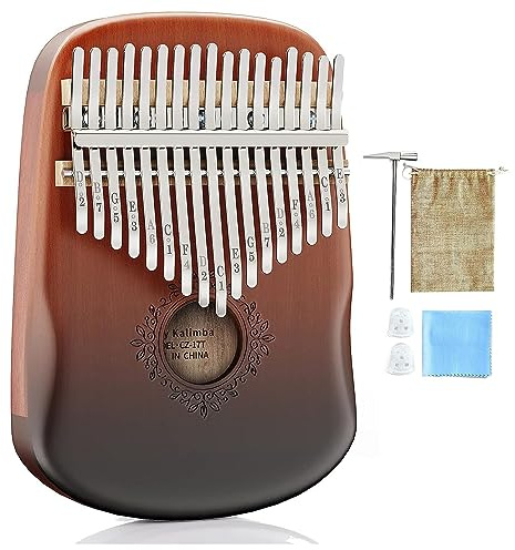 casstaly Kalimba - Piano de pulgar de 17 teclas, instrumento musical para niños, adultos, principiantes, entusiastas de la música