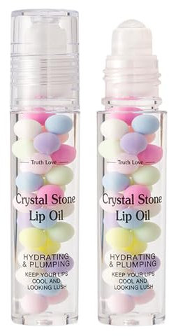 Lippenöl-Rollerball – Farbloses Lippen-Make-up, Lippenöl mit Roll-on-Effekt, Lippenpflegeöl, Macaron-Lippenöl-Basis, feuchtigkeitsspendendes Lippenöl, Lippenstift, feuchtigkeitsspendender Lippenbalsam