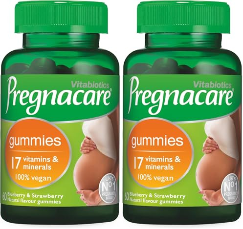 Pregnacare Gummies During Pregnancy Support Vitamins and Supplements, 120 Gummies (Pack of 2)