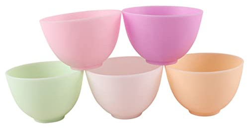 Happyyami Ciotola in Silicone Per Uso Domestico Inodore e Anti-goccia Adatta Al Microonde Lavastoviglie Per Mescolare Maschere e Preparare Ingredienti