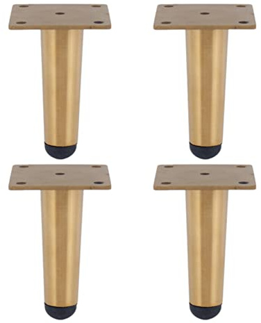 Genérico Pies para Muebles Patas de Sofá Accesorios para Sofá Sillón Dorado Altura 10-100 cm Patas de Sofá Capa de Galvanoplastia con Tornillos 4 Patas de Sofá de 10 cm/3,9 Pulgadas