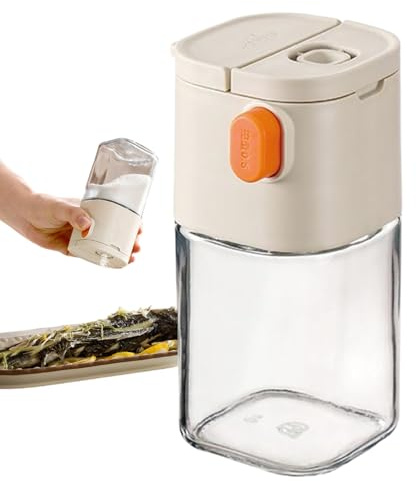 Bottiglia di sale – dosatore preciso | con doppio ugello sale shaker – per dispensa cucina viaggi polvere zucchero pepe vaniglia estratto armadio campeggio