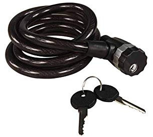 TrAde Shop - Cadena con candado y 2 llaves de acero para moto y bicicleta, 1,5 metros, 12 mm